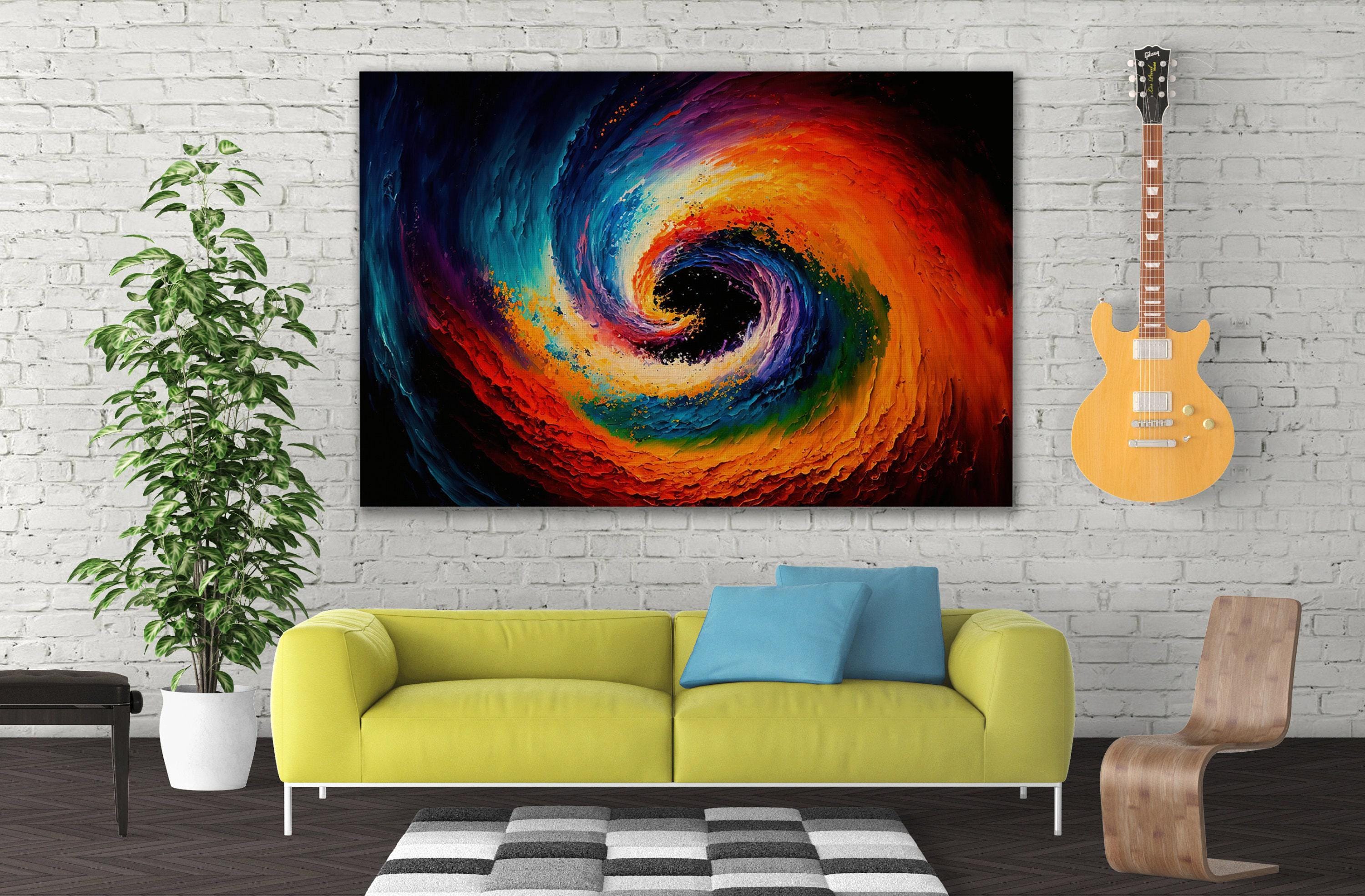 Black Hole Canvas – Outer Space Art Giclée Print | Gallery Wrapped, Ready to Hang