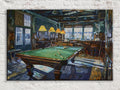 Vintage Billiards Canvas – Gallery Wrapped Pool Hall Wall Art | Extra Large Giclée Print