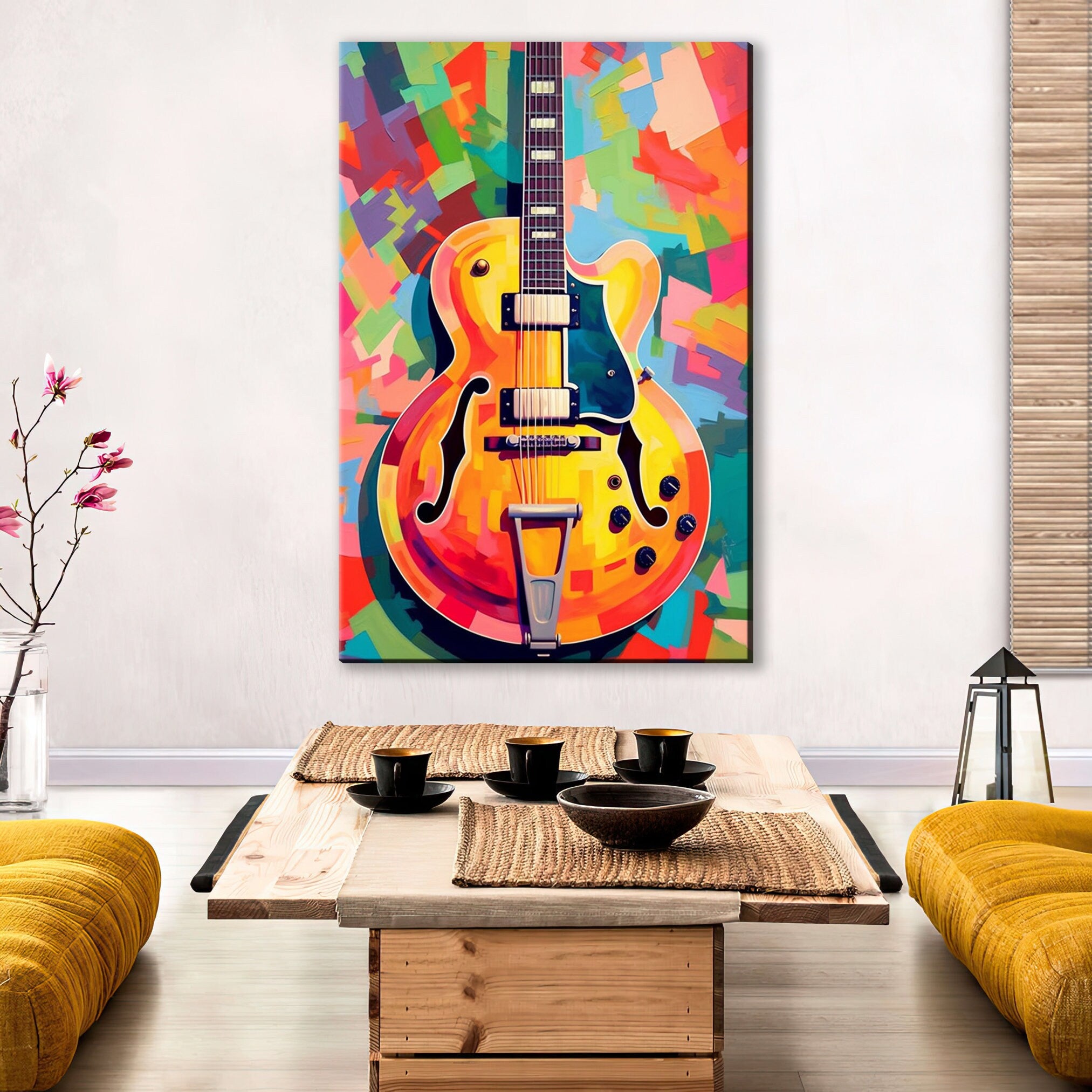 Electric Guitar Wall Art – Premium Guitar Canvas Art for Music Lovers