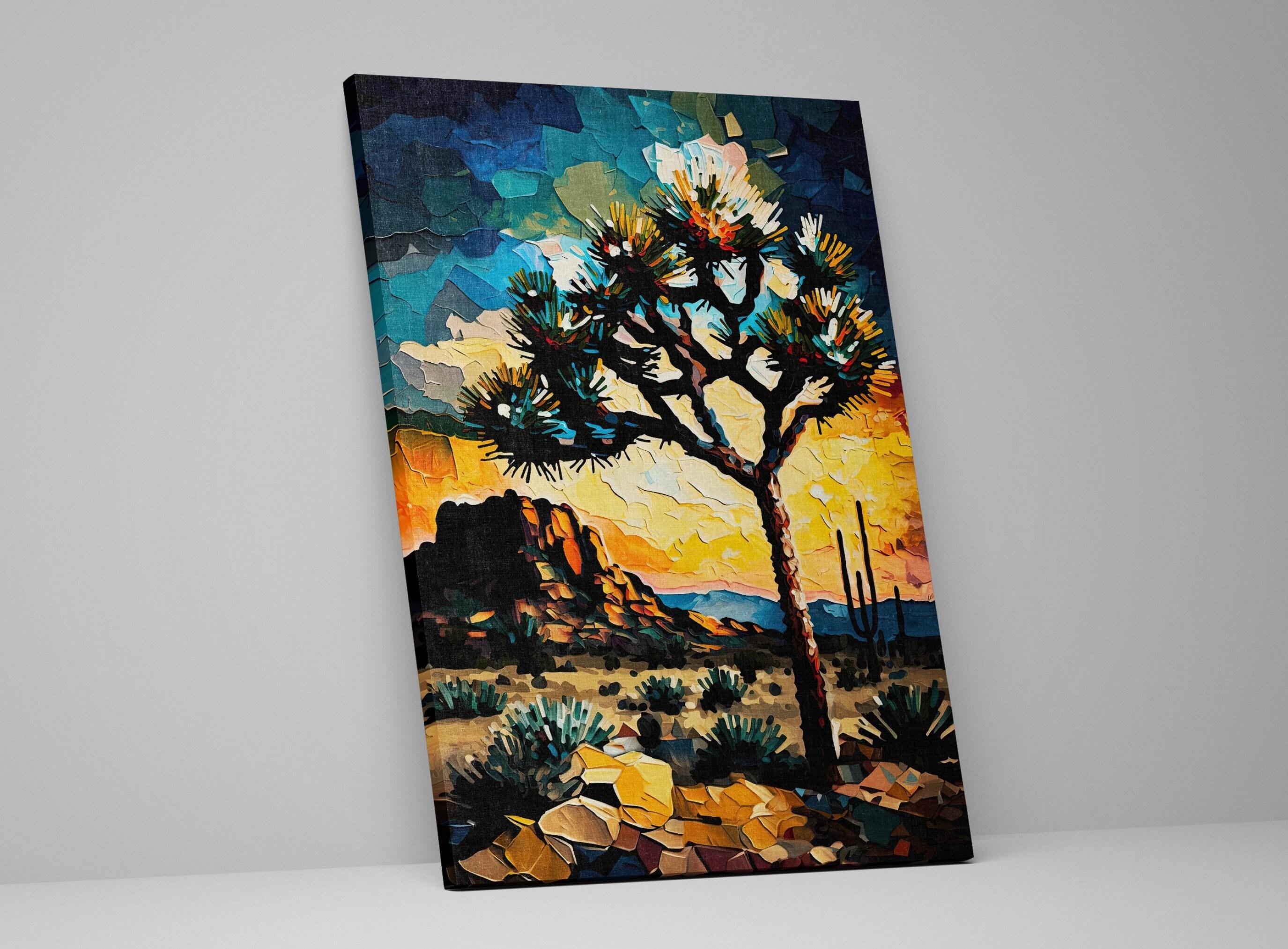Joshua Tree Wall Art | Desert Landscape Art on Fade Resistant Canvas - Gallery Ready