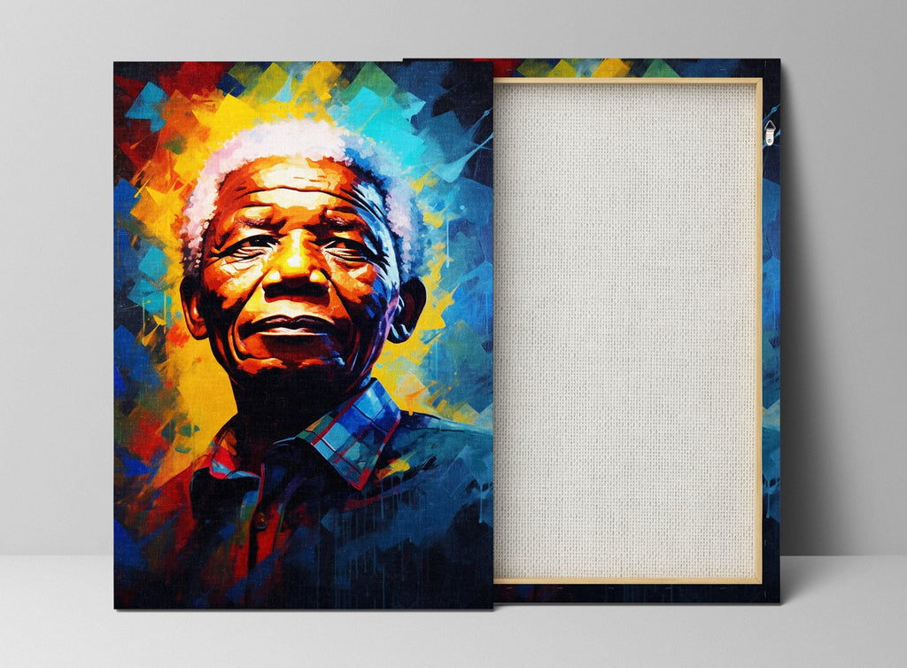 Nelson Mandela Art - Gallery Wrapped Canvas Wall Art | Extra Large Civil Rights Tribute