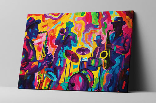 Abstract Jazz Wall Art – Gallery Wrapped Canvas Print | Ready to Hang, Extra Large
