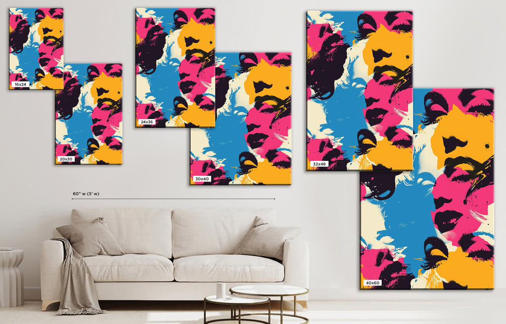 Warhol Style Pop Art - Large Marilyn Monroe Artwork on Gallery Wrapped Canvas