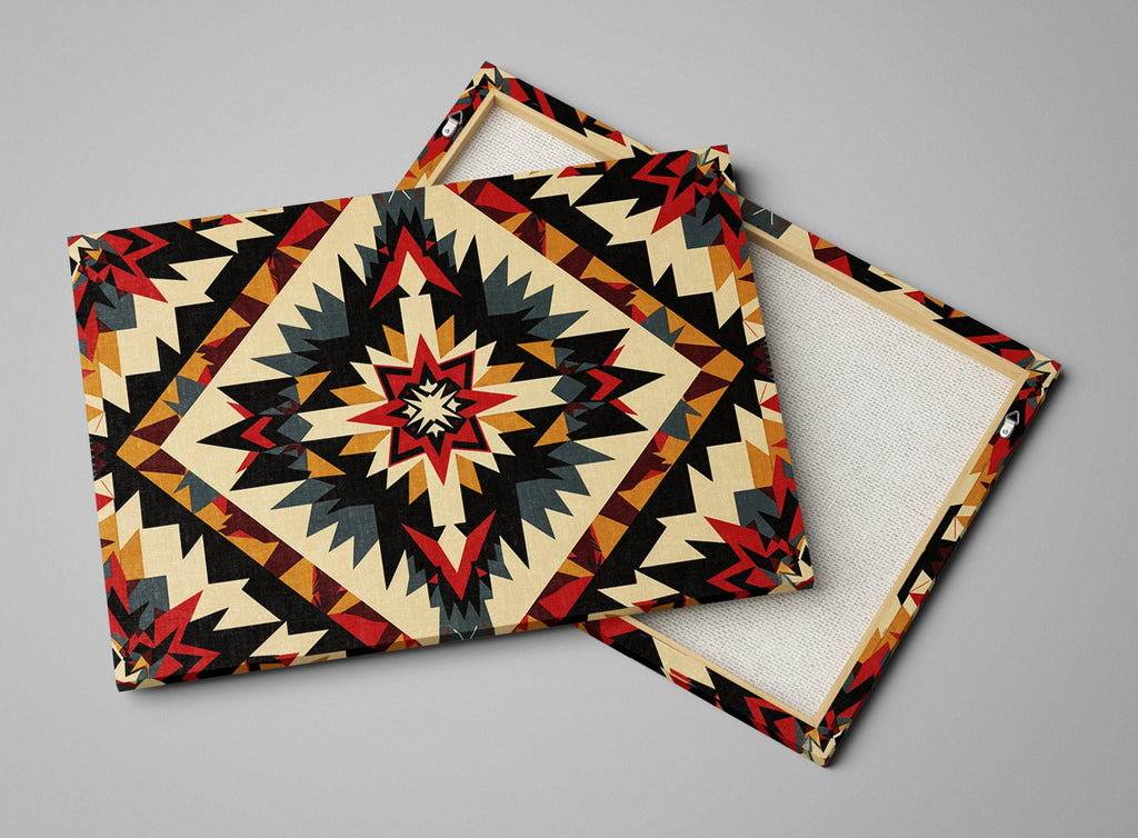 Native American Canvas – Large Tribal Wall Art on Gallery Wrapped Canvas, Ready to Hang