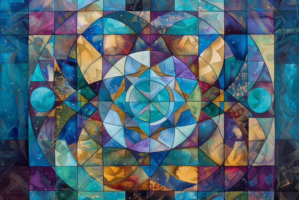 Sacred Geometry Art – Extra Large Canvas Wall Art | Gallery Wrapped Spiritual Canvas Print