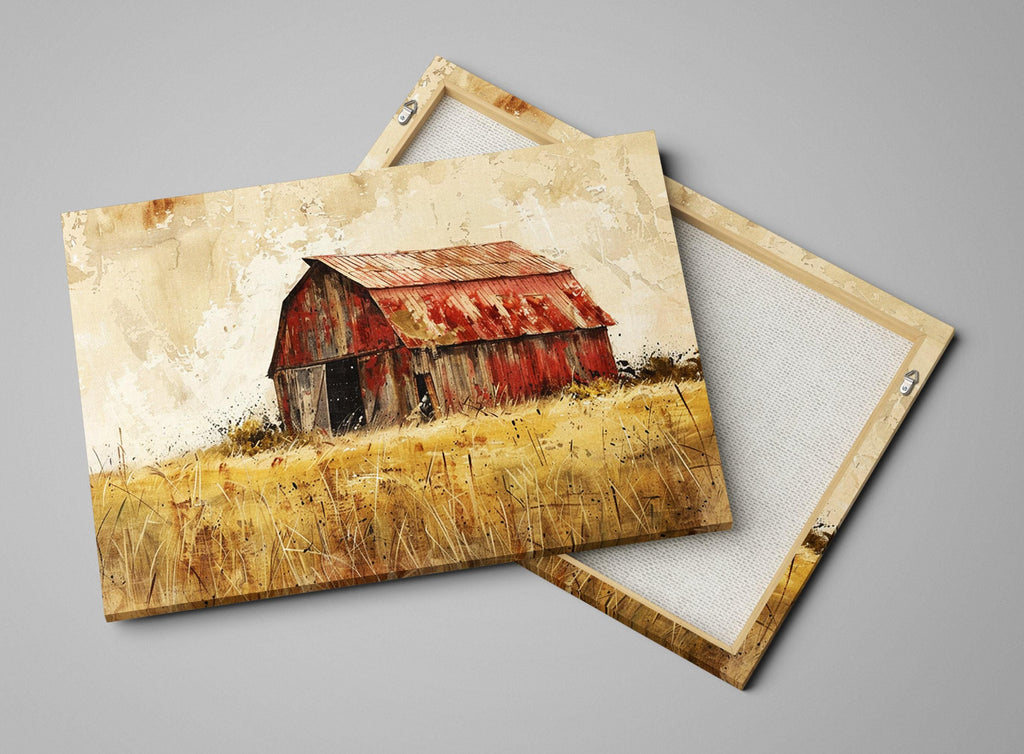 Farmhouse Barn Decor – Large Canvas Art | Rustic Wall Art on Gallery Wrapped Wood Frame