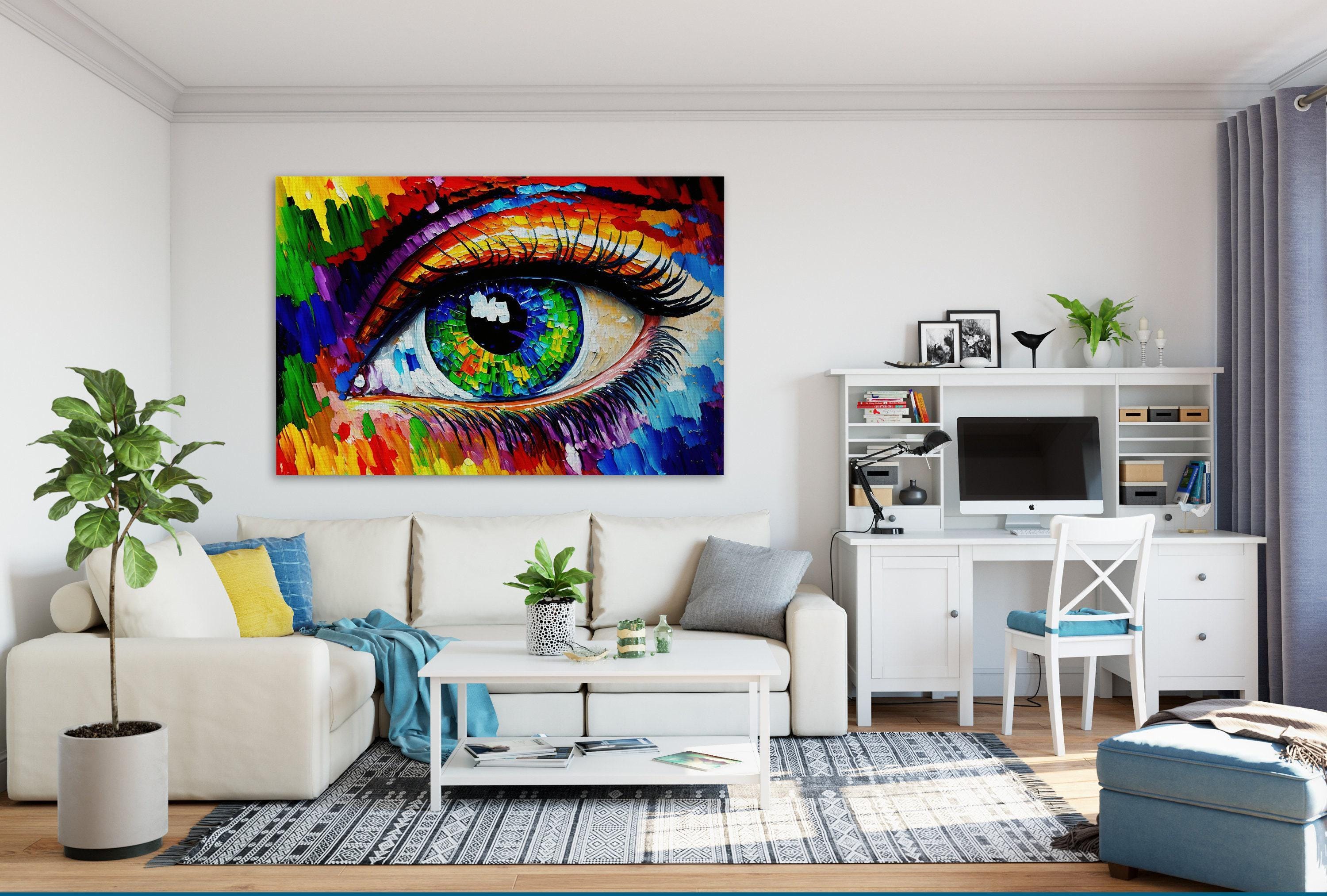Colorful Eye Canvas - Abstract Eye Art Print | Vibrant Wall Art for Optometry Office