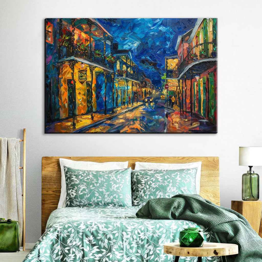 New Orleans Painting | Heavy Texture Canvas Print - Large Gallery-Wrapped Art