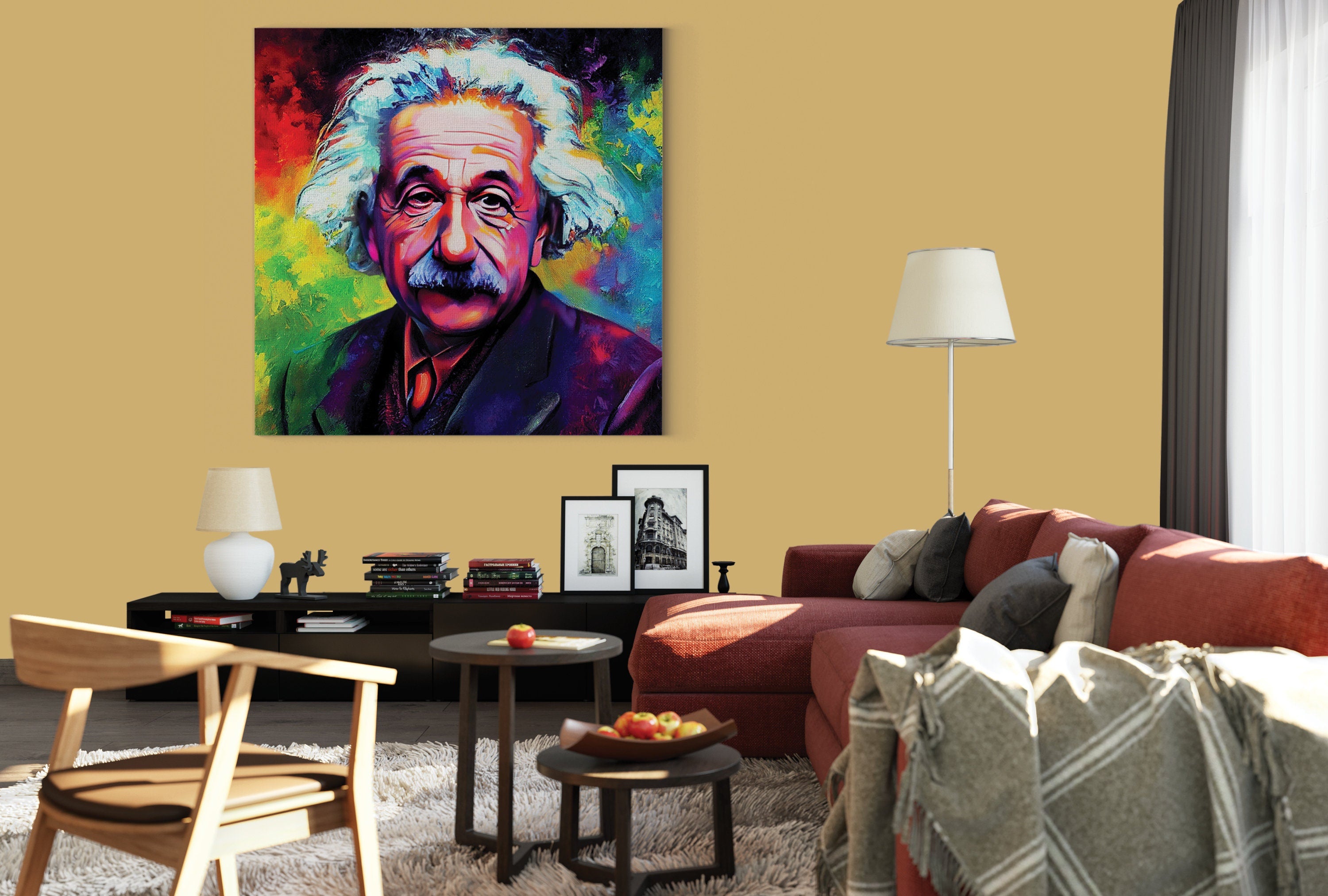 Einstein Canvas Print - Vibrant Oil Painting Reproduction on Gallery Ready Canvas