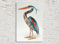 Blue Heron Wall Art – Funny Blue Heron Collage on Gallery Wrapped Canvas, Ready to Hang