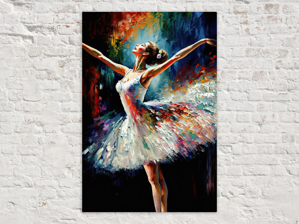 Ballerina Canvas Painting – Elegant Ballet Wall Art on Gallery Ready Canvas