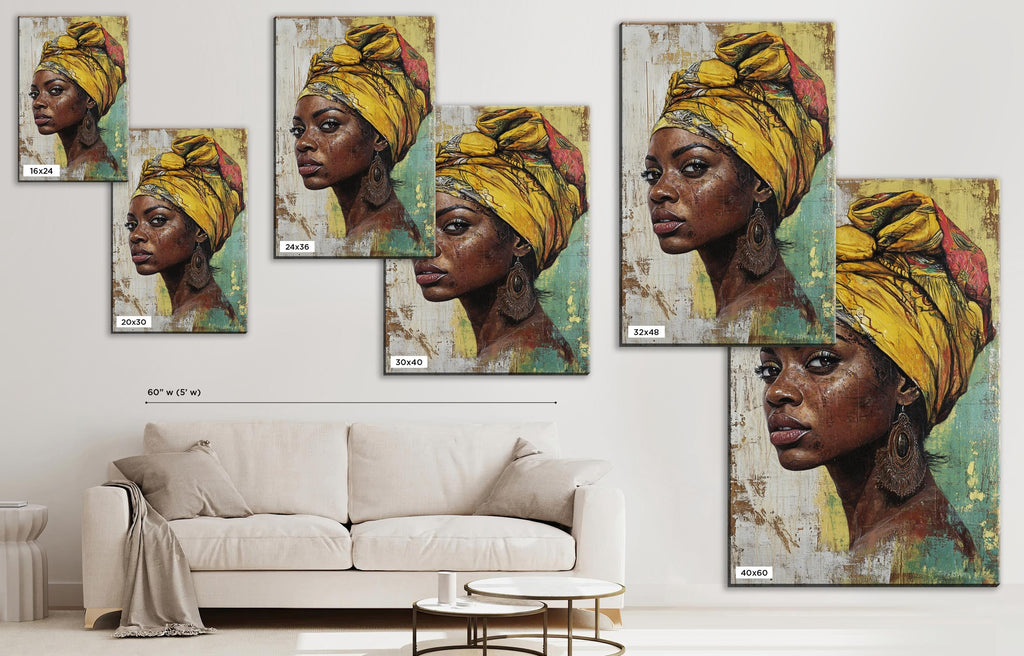 a painting of a woman with a turban on her head