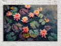 Water Lilies Canvas Art – Gallery Wrapped Canvas | Extra Large Botanical Wall Art Print