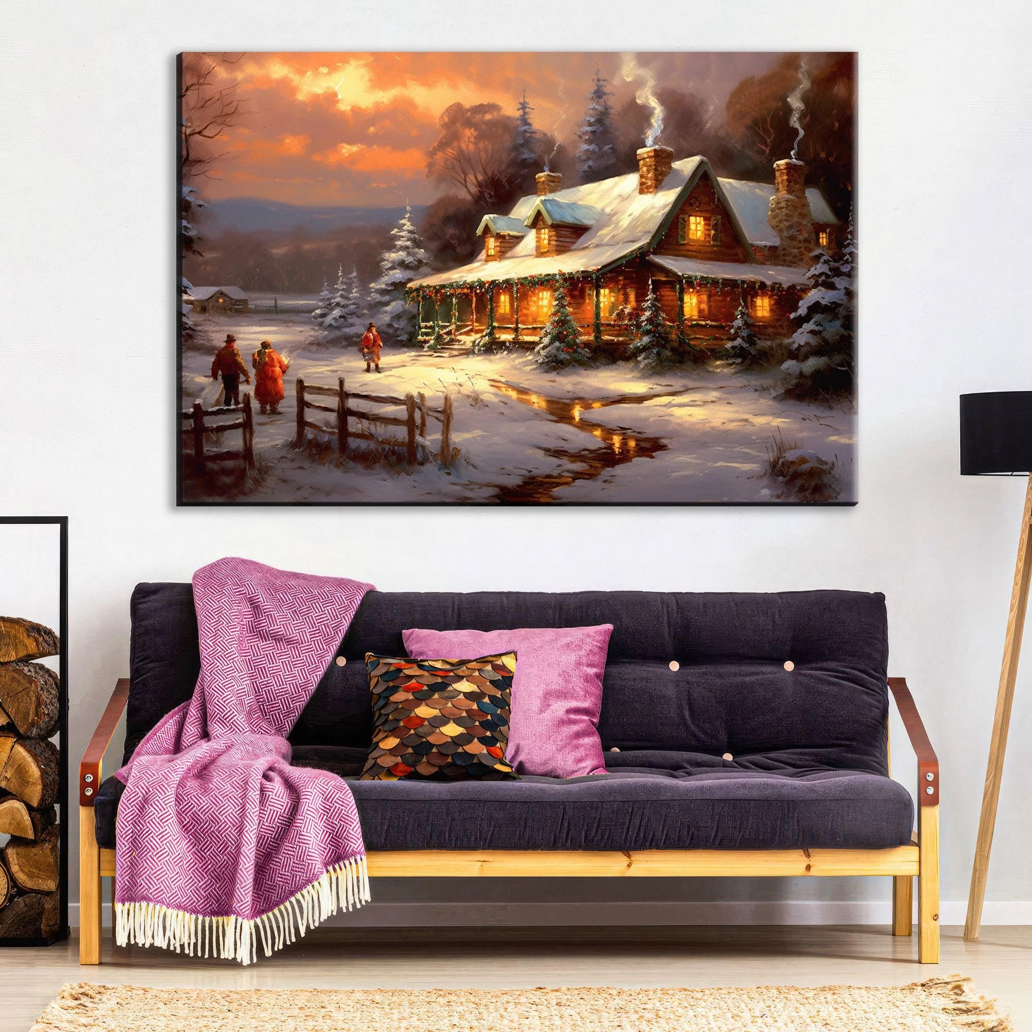 Christmas Canvas Art – Festive Holiday Wall Decor | Large Gallery Wrapped Print