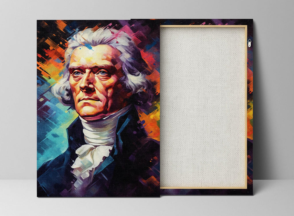 Thomas Jefferson Portrait – Extra Large Canvas Wall Art | Gallery Wrapped Canvas With Scratch Resistant Coating