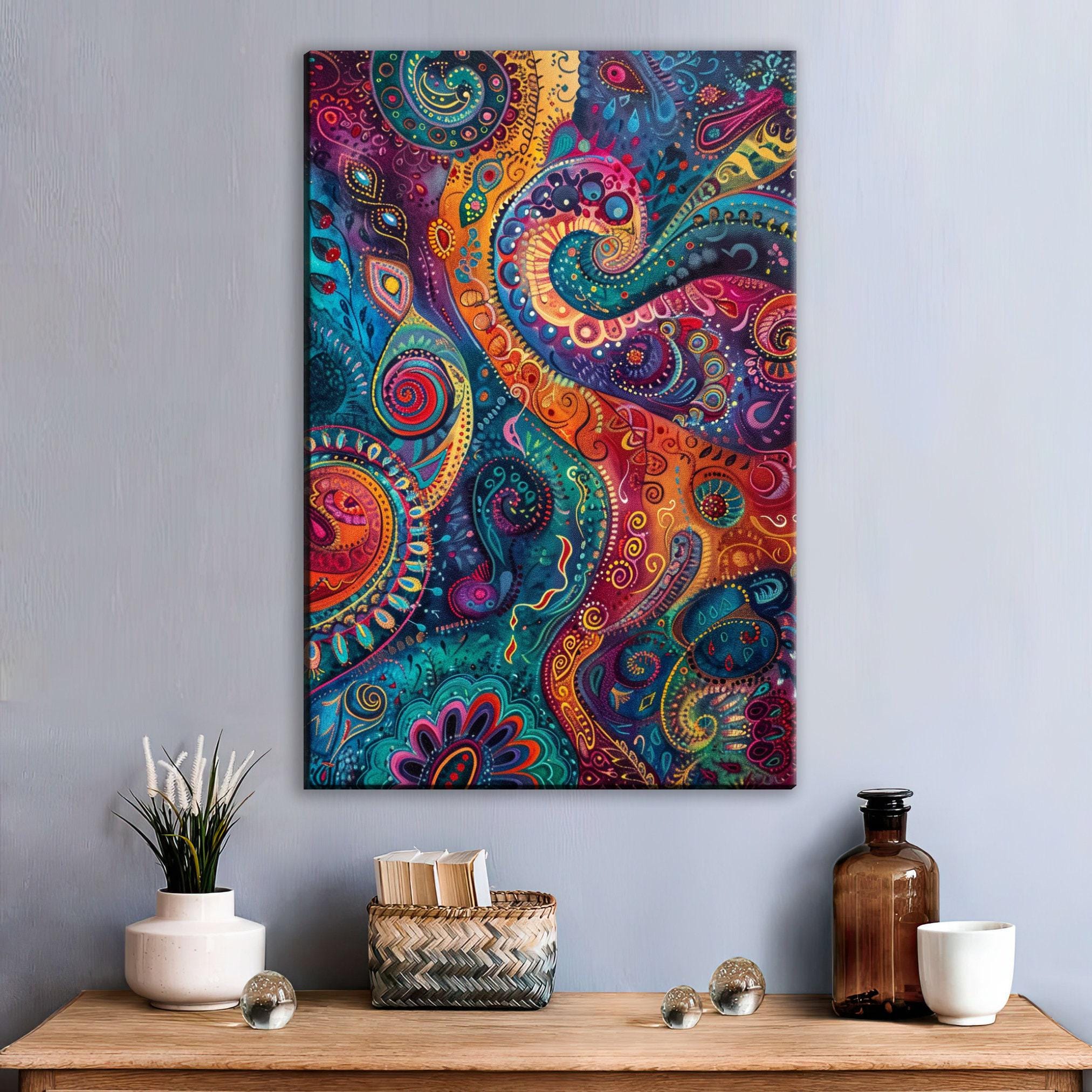 Bohemian Abstract Canvas - Large Wall Art | Gallery Wrapped Canvas, Ready to Hang