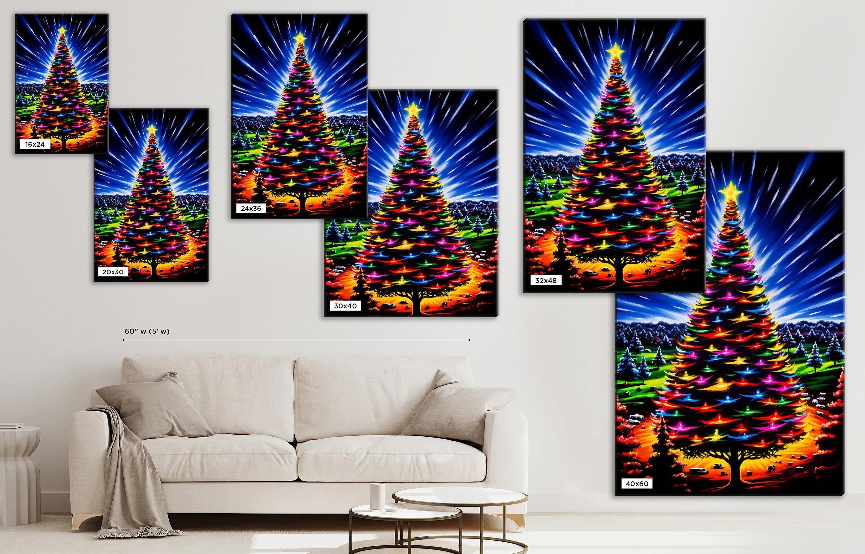 Christmas Tree Canvas - Festive Canvas Print | Gallery Wrapped, Ready to Hang Art