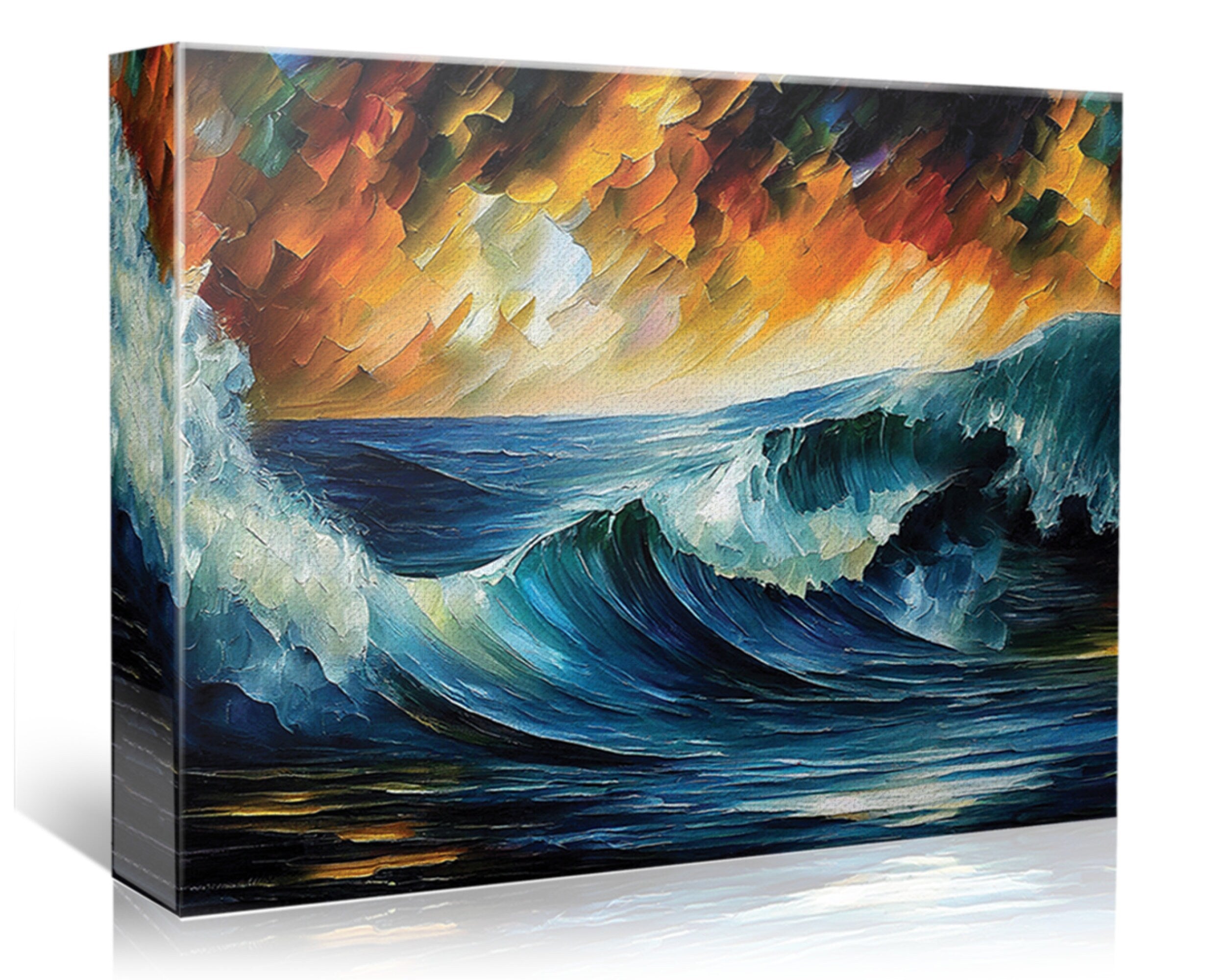 Ocean Wave Canvas Print – Vibrant Nautical Wall Art With Water Resistant Coating