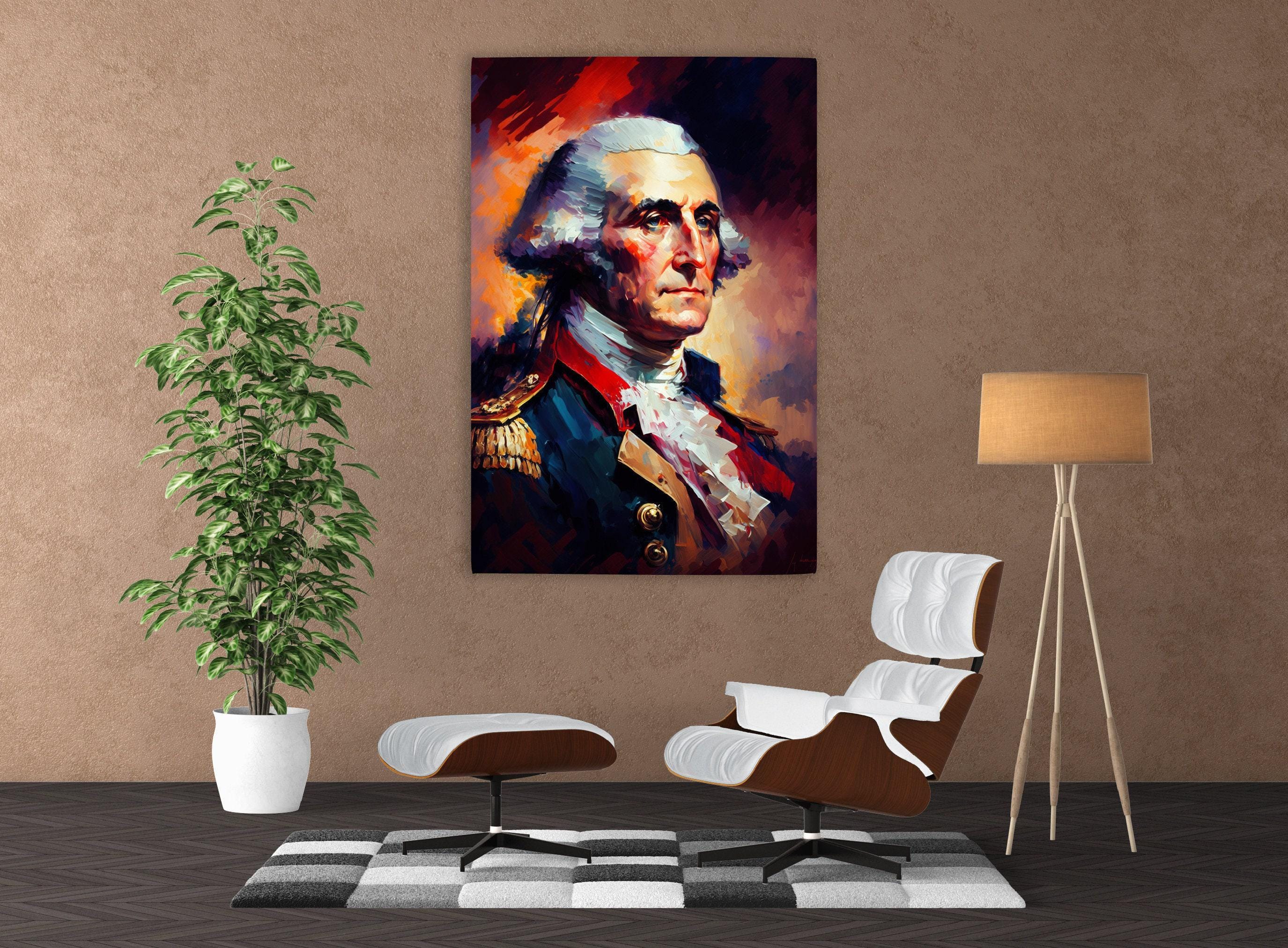 George Washington Canvas Print – Founding Father Canvas With Wood Frame Wall Art