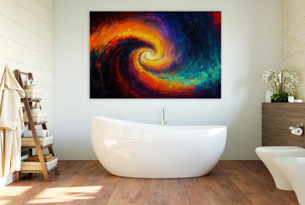 Cosmic Galaxy Art - Vibrant Nebula Canvas Print | Large Ready to Hang Space Wall Art