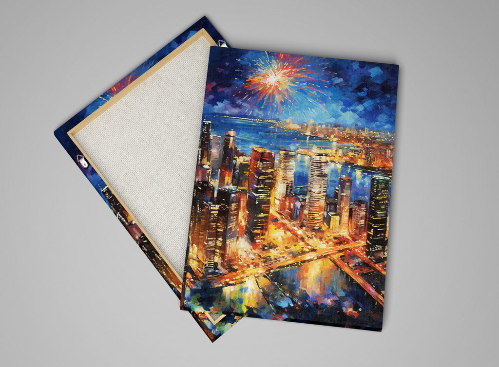 NYC Canvas Wall Art - Vibrant New York City Art | Large Cityscape Canvas Print