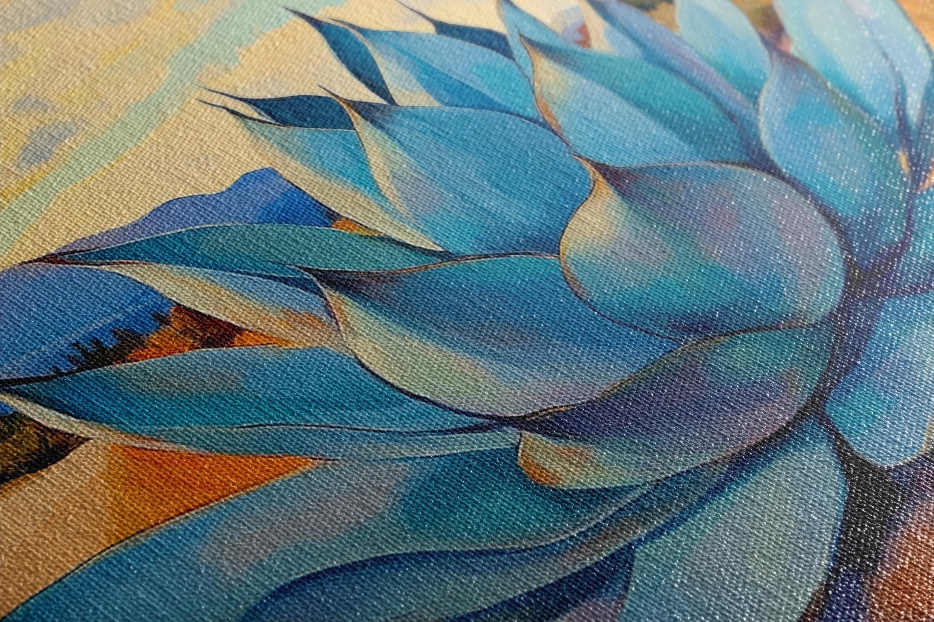 Blue Agave Canvas Print - Desert Wall Art | Framed Gallery Wrapped Ready to Hang