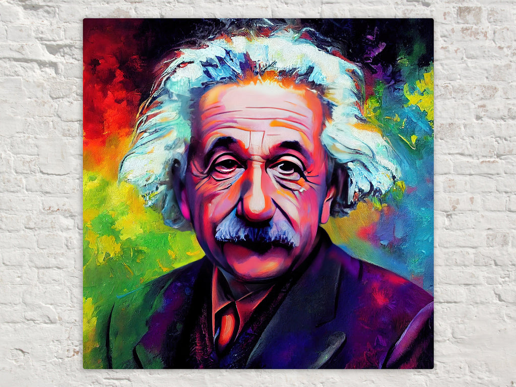 Einstein Canvas Print - Vibrant Oil Painting Reproduction on Gallery Ready Canvas