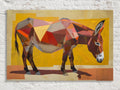 Minimalist Donkey Canvas – Rustic Texas Art | Large Gallery Wrapped Print