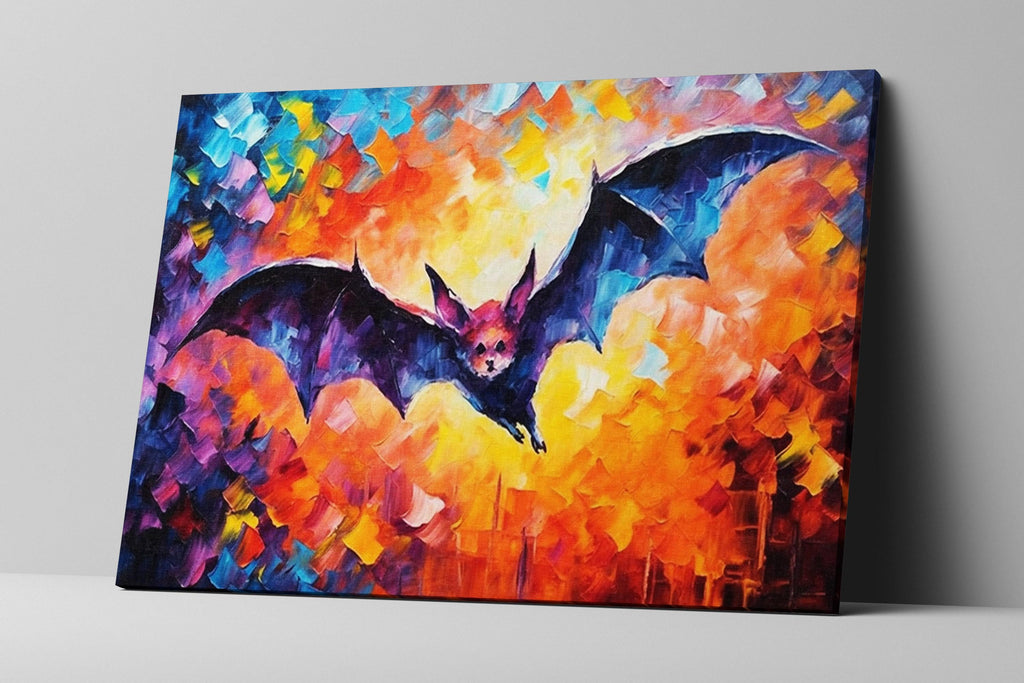 Halloween Bat Canvas - Spooky Wall Art | Large Gallery Wrapped Canvas Print