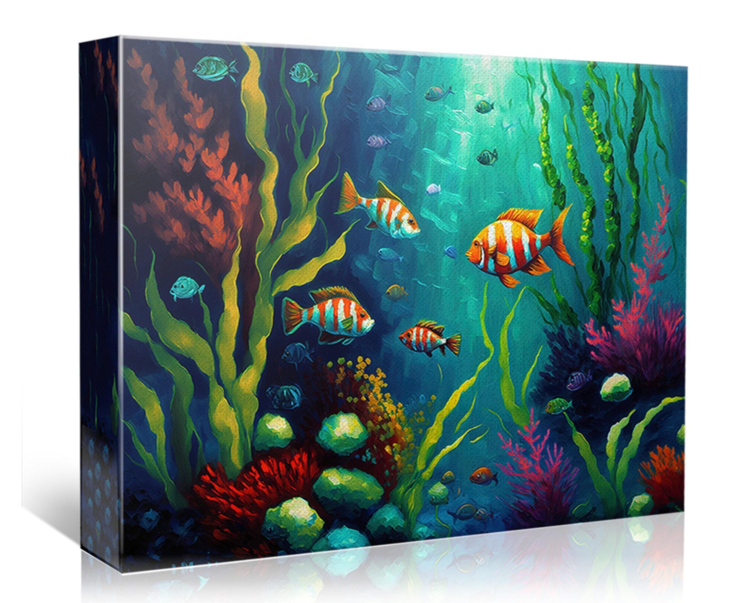 Fish Canvas Art – Vibrant Underwater Wall Art With Scratch Resistant Coating