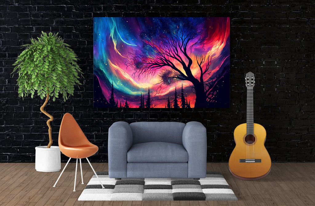 Northern Lights Art – Celestial Wall Decor | Gallery Wrapped Canvas, Ready to Hang