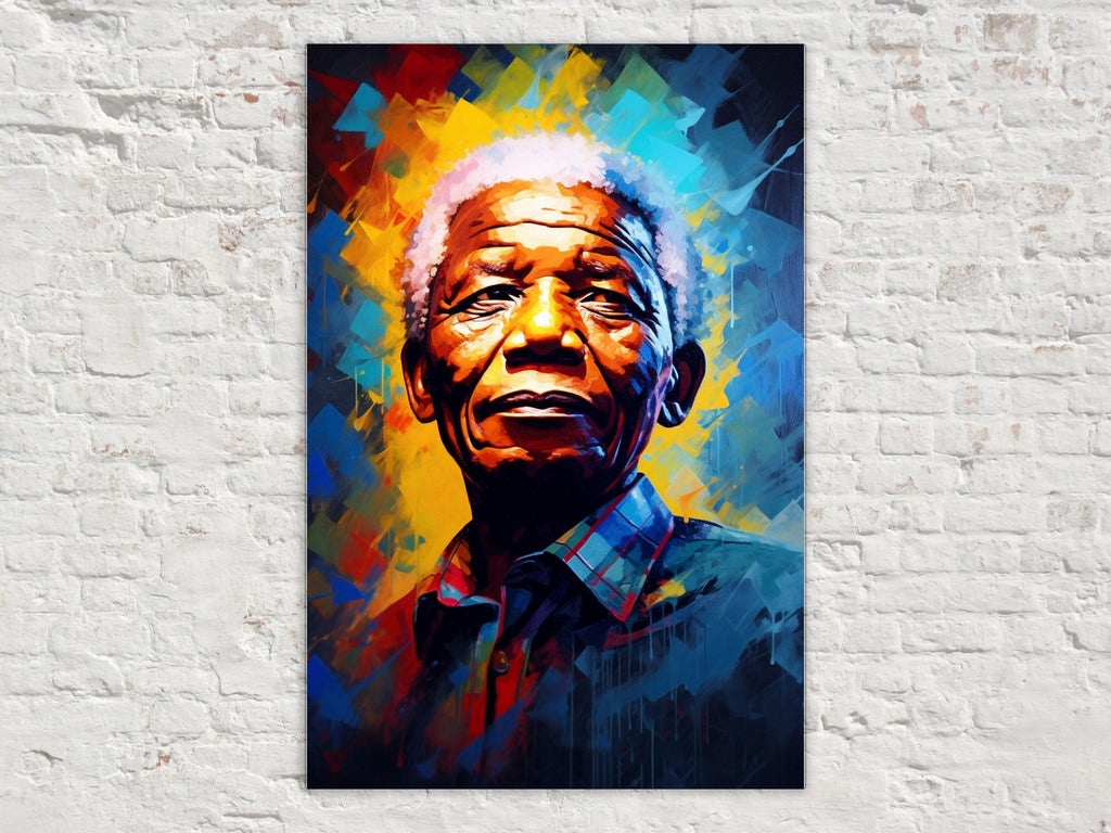 Nelson Mandela Art - Gallery Wrapped Canvas Wall Art | Extra Large Civil Rights Tribute
