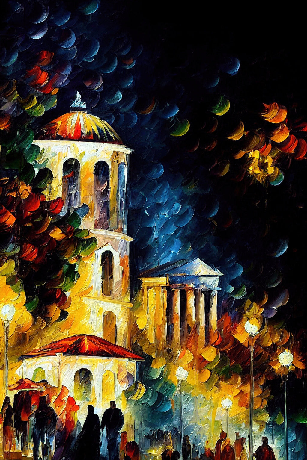 Athens Greece Canvas Print – Greek Wall Art With Wooden Frame, Gallery Ready