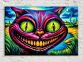 Cheshire Cat Canvas - Vibrant Alice In Wonderland Art | Gallery Wrapped, Ready To Hang