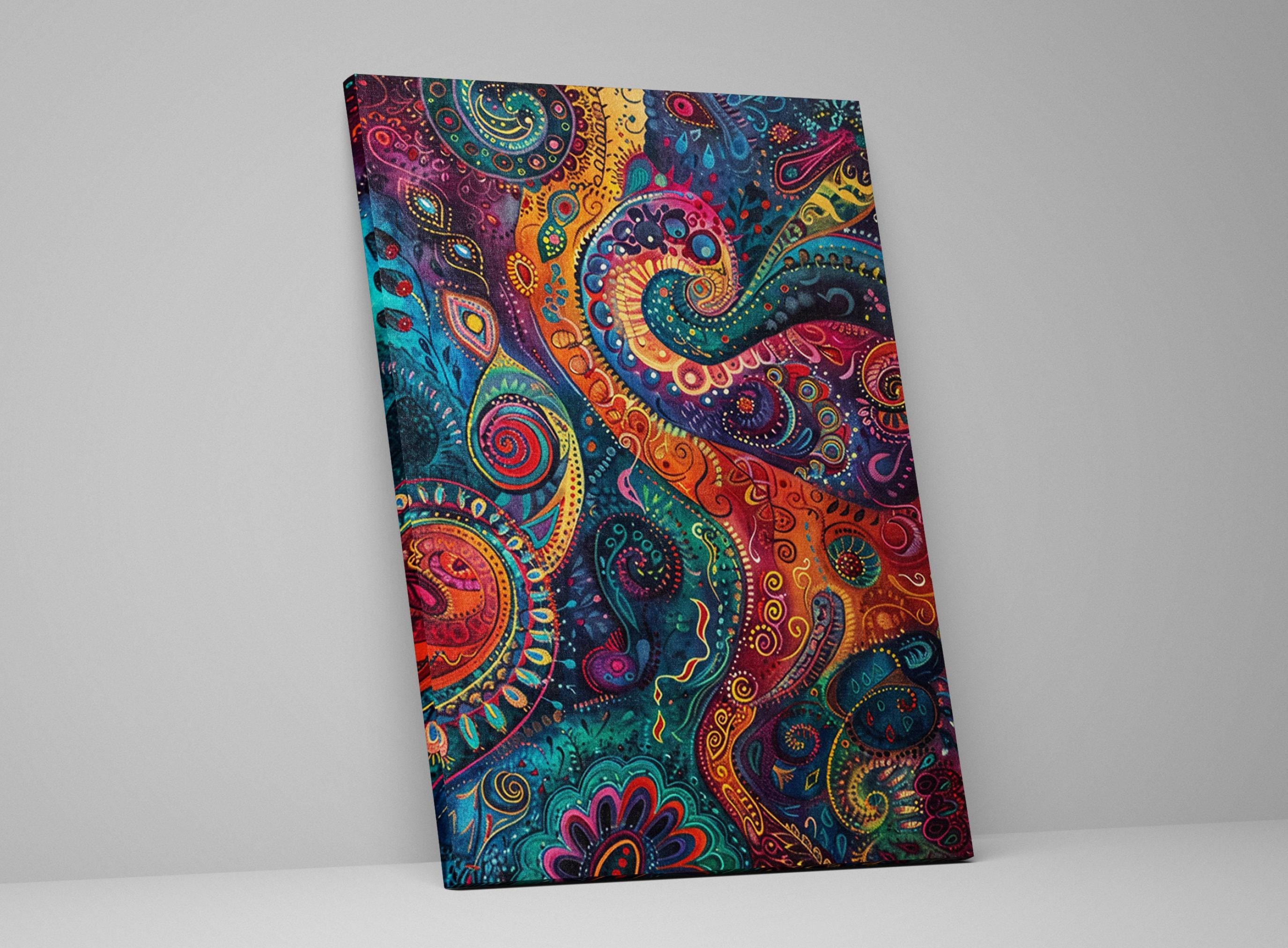 Bohemian Abstract Canvas - Large Wall Art | Gallery Wrapped Canvas, Ready to Hang