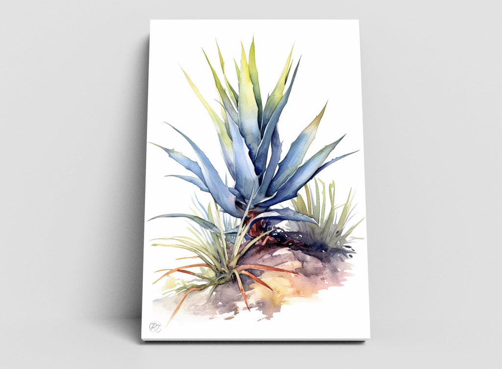 Desert Oasis: Southwest Agave Botanical Print, Giclee Print on Canvas, Artist Paper, Watercolor Paper, Available in Extra Large Sizes
