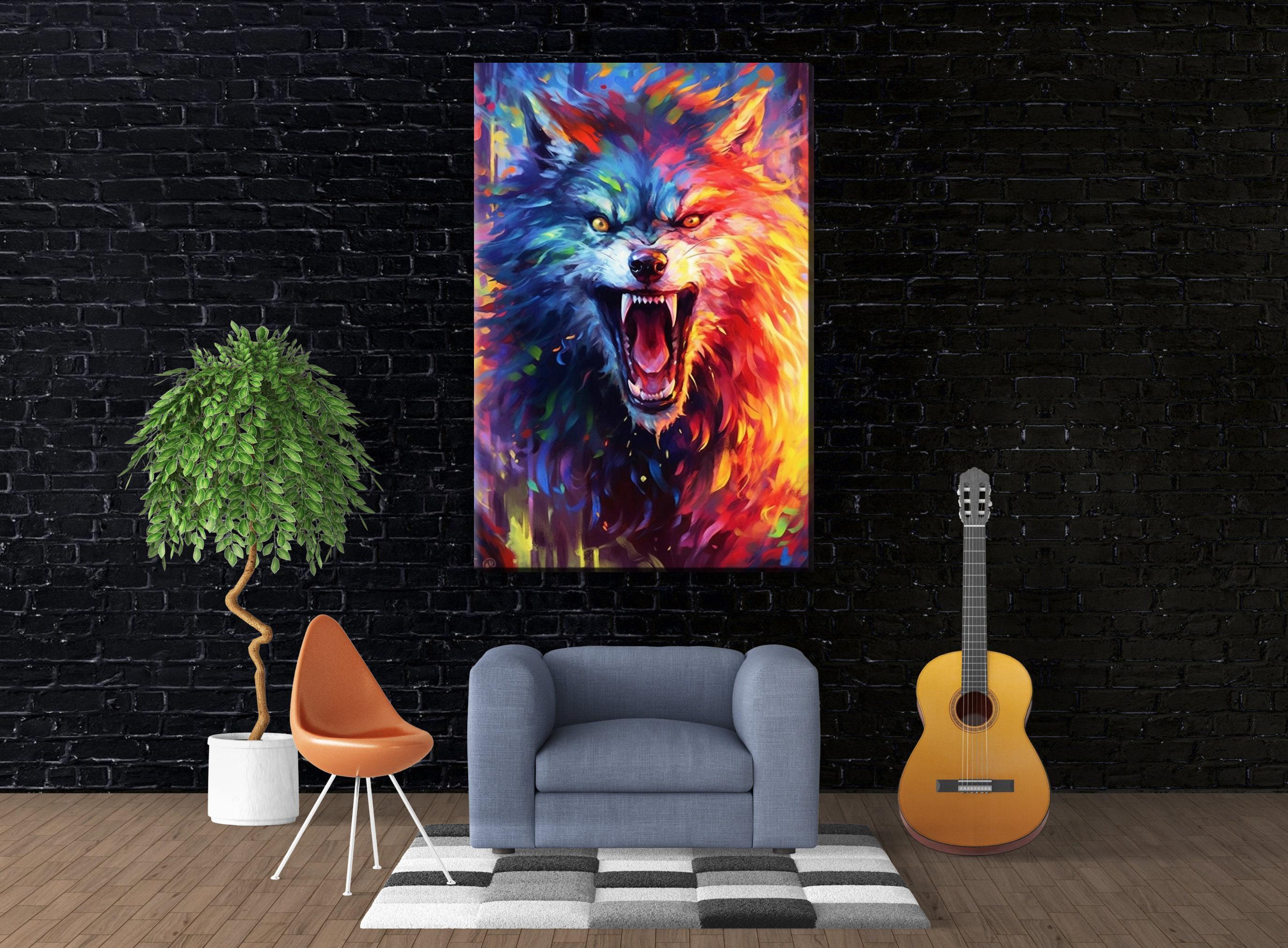 Werewolf Halloween Decor - Large Gallery Wrapped Canvas Print | Spooky Wall Art