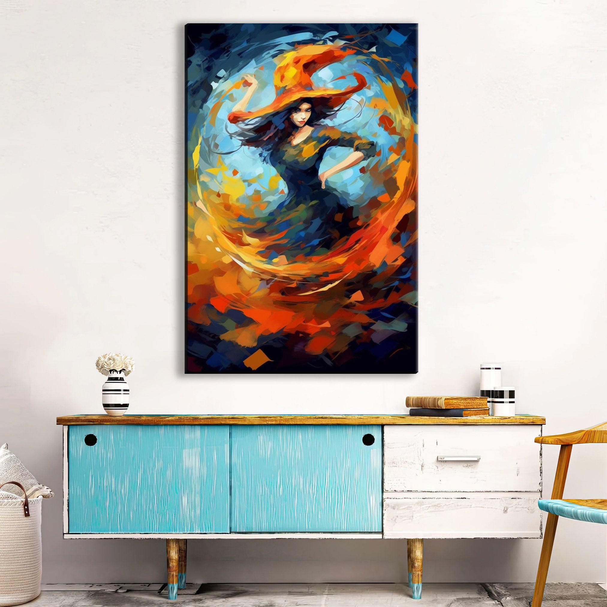 Halloween Witch Canvas | Large Gallery Wrapped Premium Artist Canvas Print