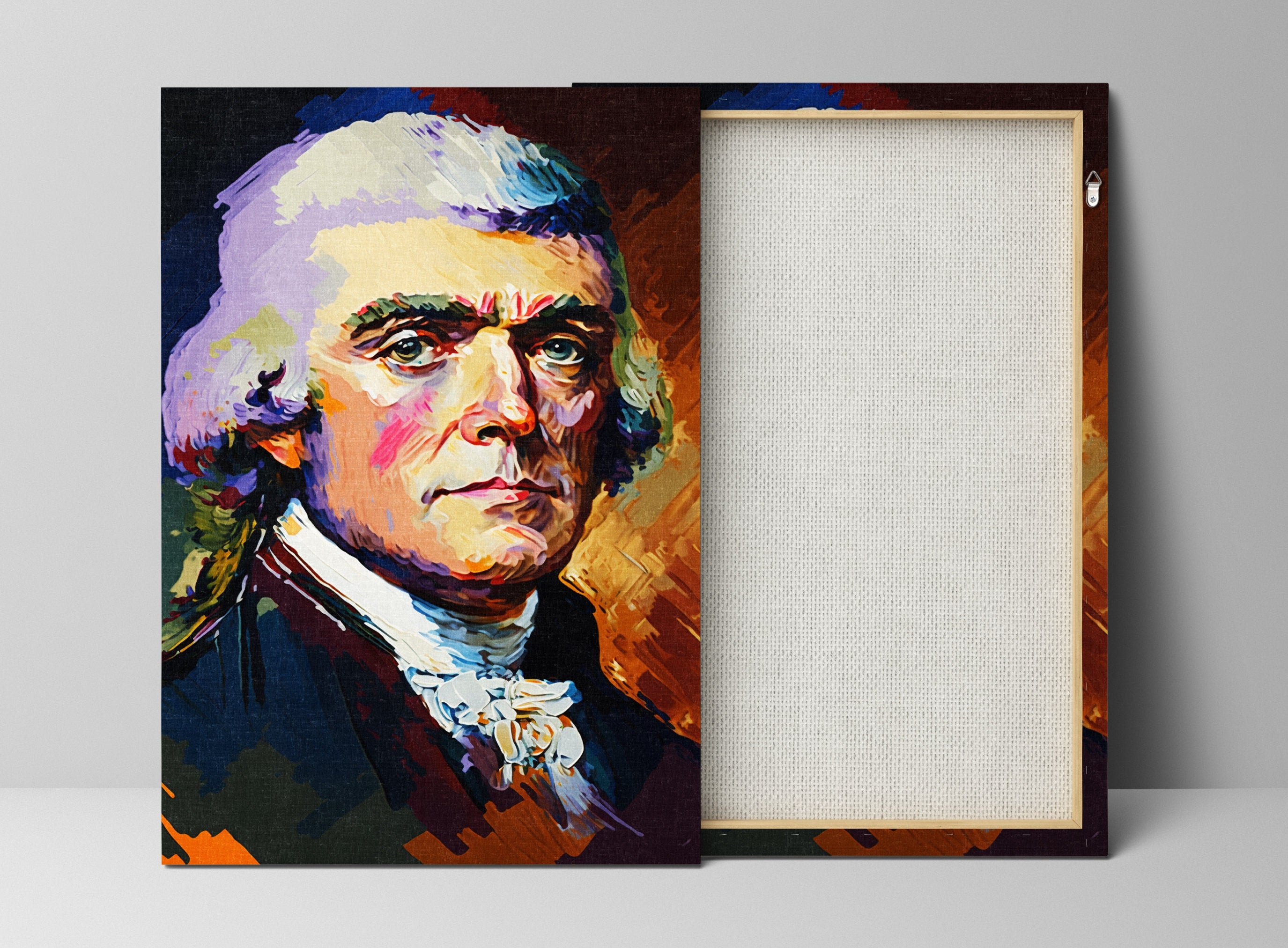Thomas Jefferson Artwork - Gallery Wrapped Canvas Print | Ready to Hang, Large Size