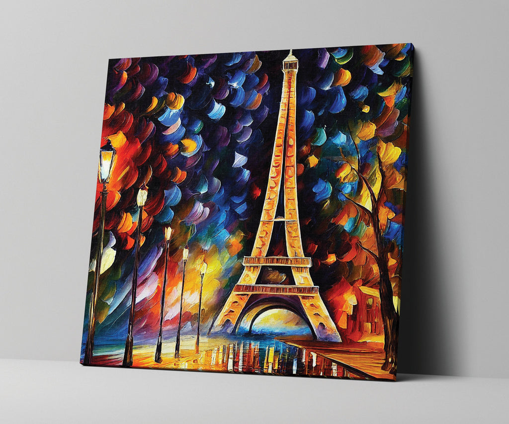 Eiffel Tower Canvas – Vibrant Paris Wall Art With Wooden Frame & Scratch Resistant Coating