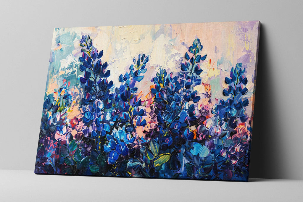 Texas Bluebonnet Art – Large Canvas Print | Gallery Wrapped Wildflower Canvas
