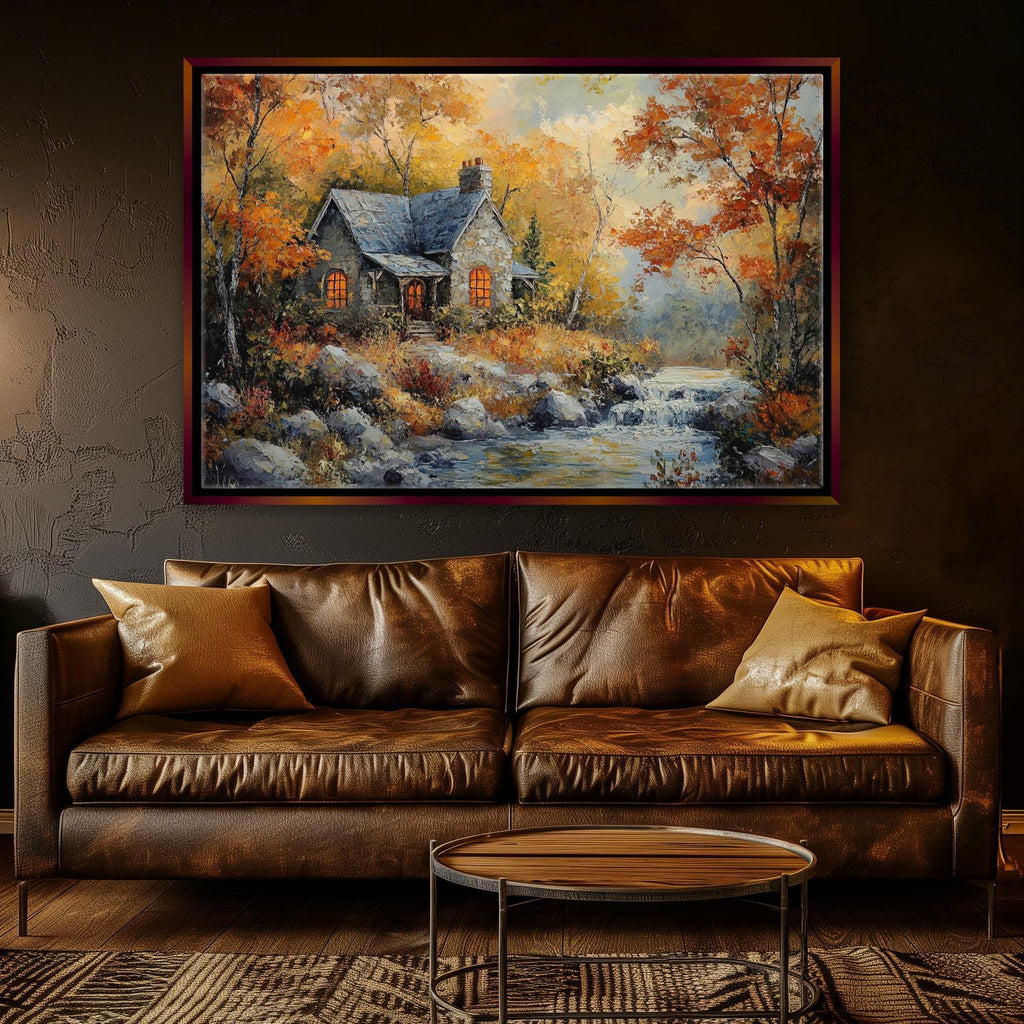 Extra Large Wall Art – Fall Landscape Art | Gallery Wrapped Canvas, Ready to Hang