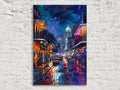 New Orleans Canvas Art – Bourbon Street Painting on Large Gallery Wrapped Canvas