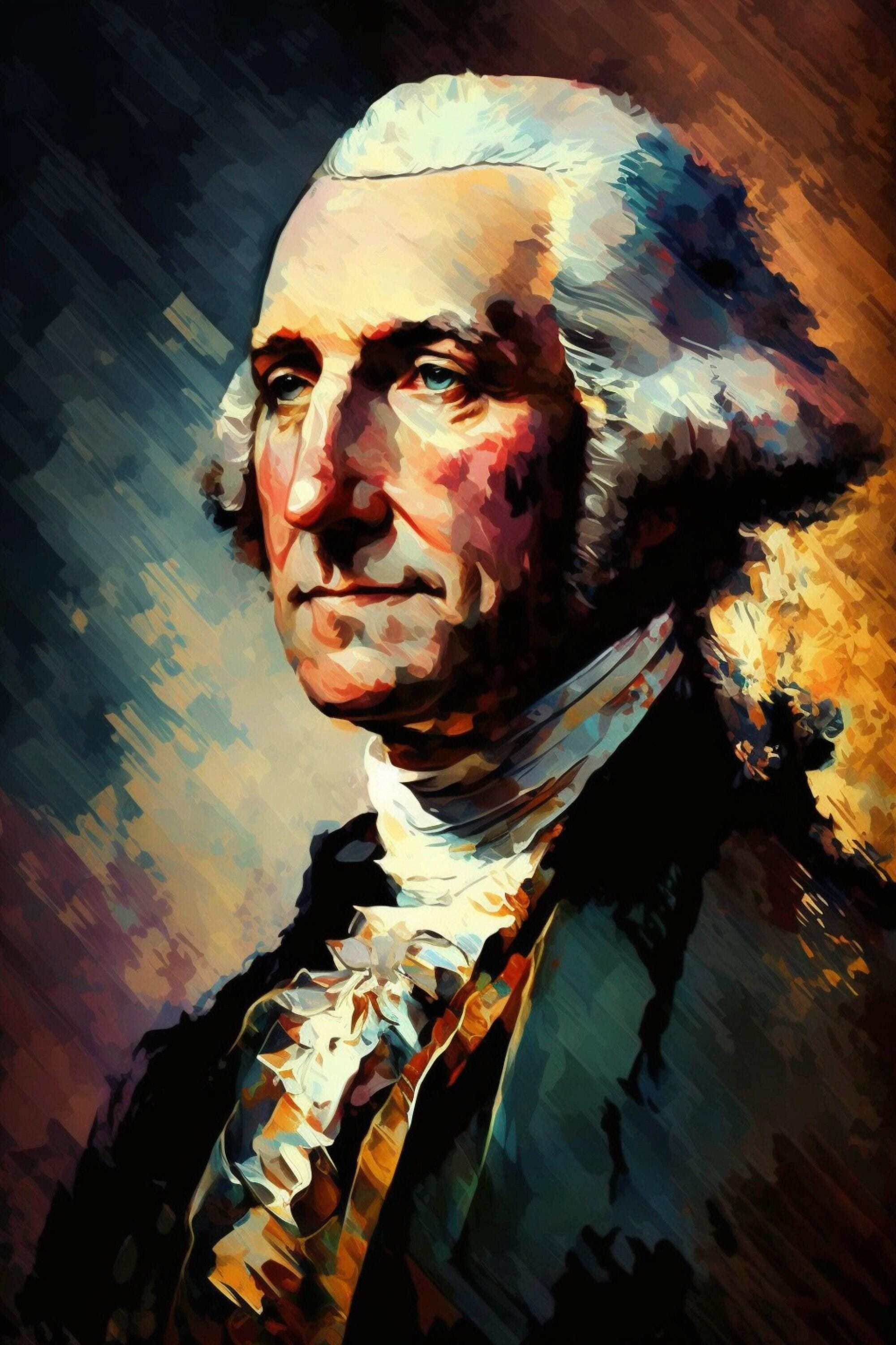 George Washington Canvas Art – Large Patriotic Wall Decor | Colonial Home Decor