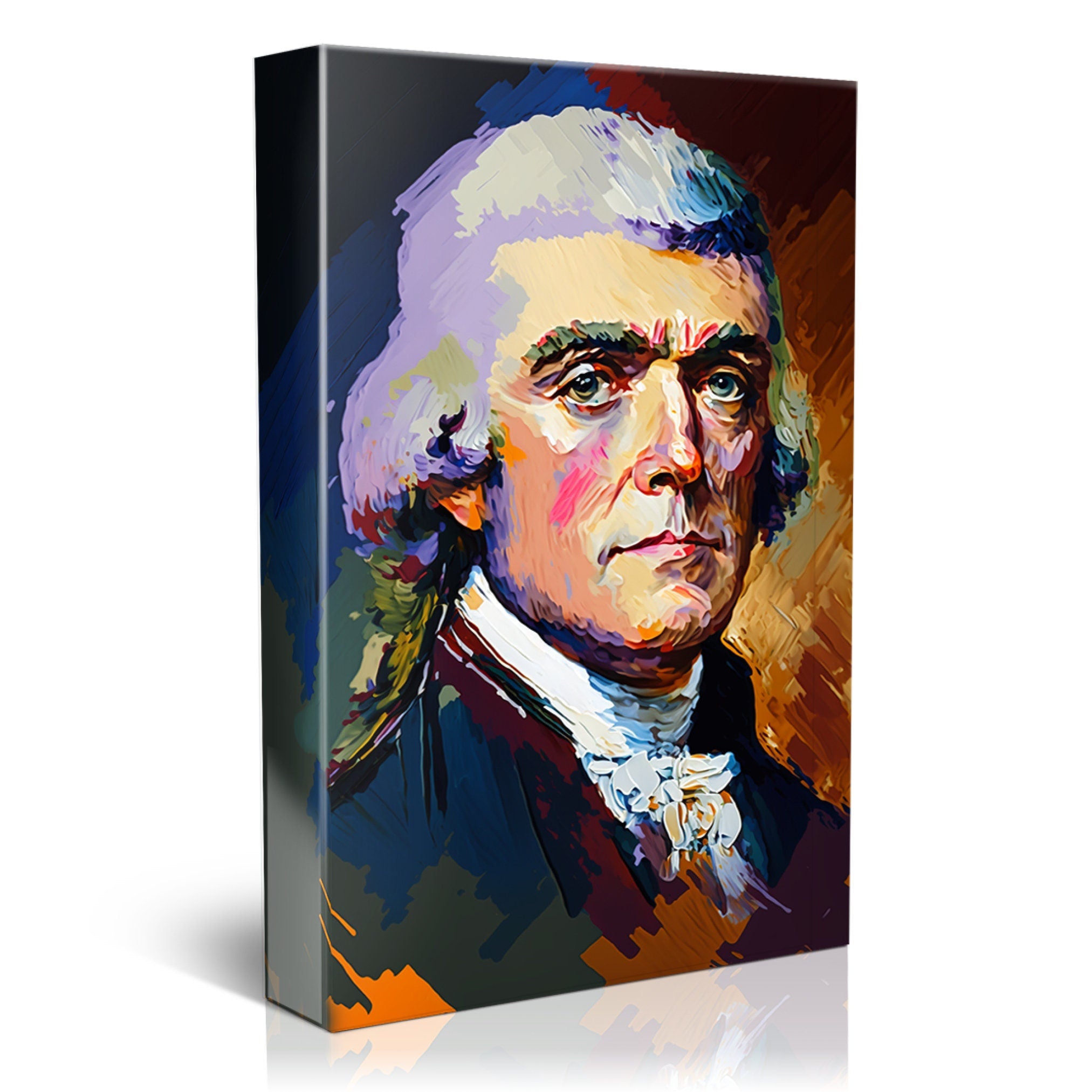 Thomas Jefferson Artwork - Gallery Wrapped Canvas Print | Ready to Hang, Large Size