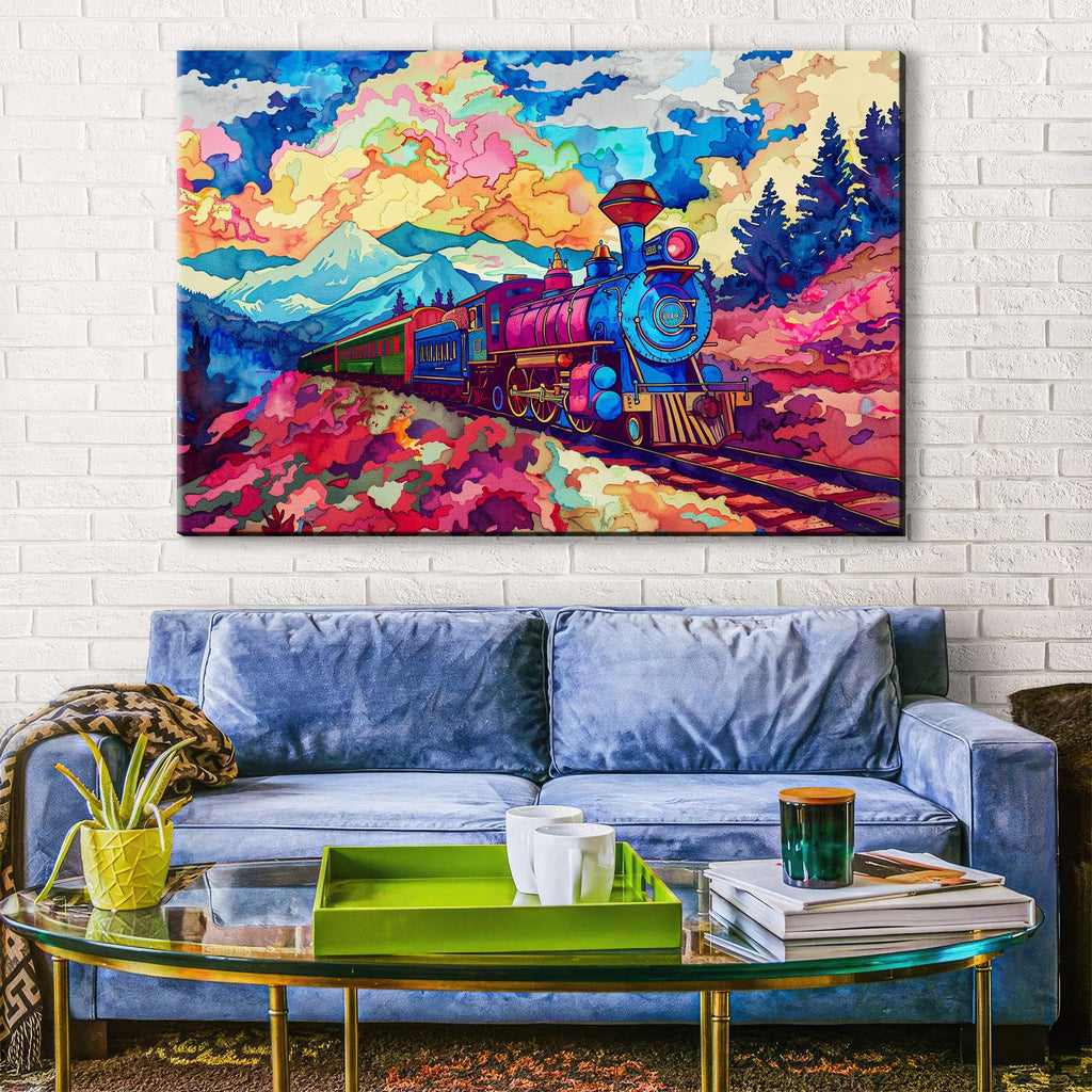 Steam Engine Canvas | Classic Railway Wall Art - Gallery Wrapped, Ready to Hang