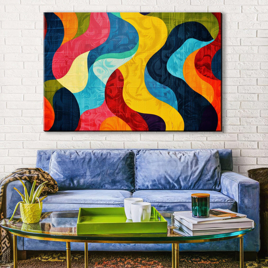 Retro Pop Art Canvas - Large Abstract Art Print | Gallery Wrapped, Ready to Hang
