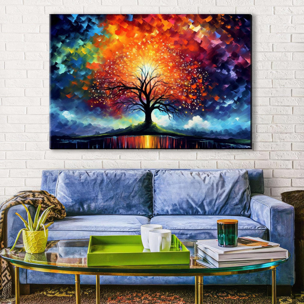 Tree of Life Canvas – Spiritual Wall Decor | Extra Large Gallery Wrapped Canvas