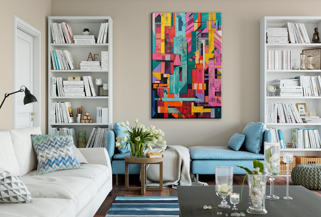 Abstract Brutalism Art - Large Canvas Art | Gallery Wrapped Canvas, Ready to Hang