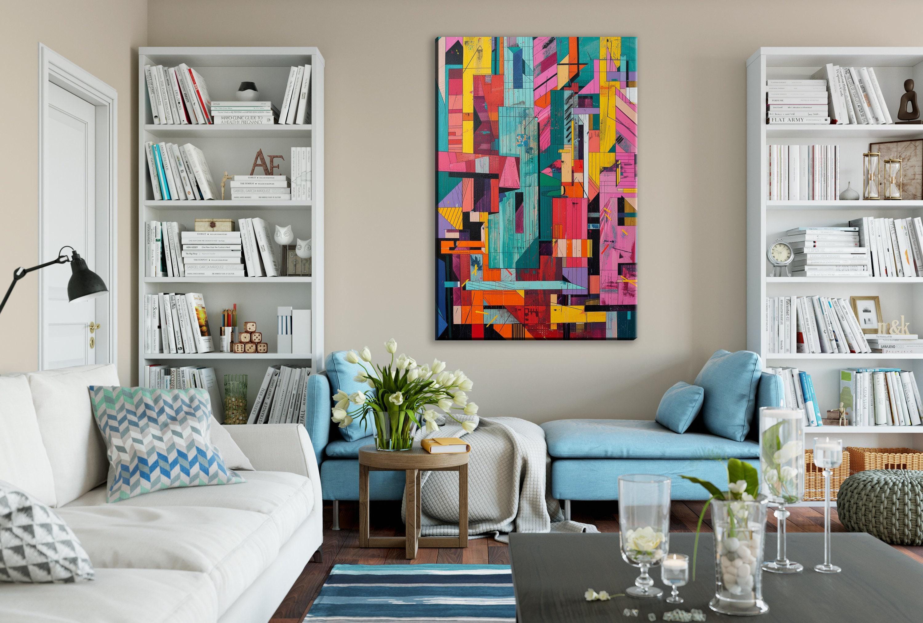 Abstract Brutalism Art - Large Canvas Art | Gallery Wrapped Canvas, Ready to Hang